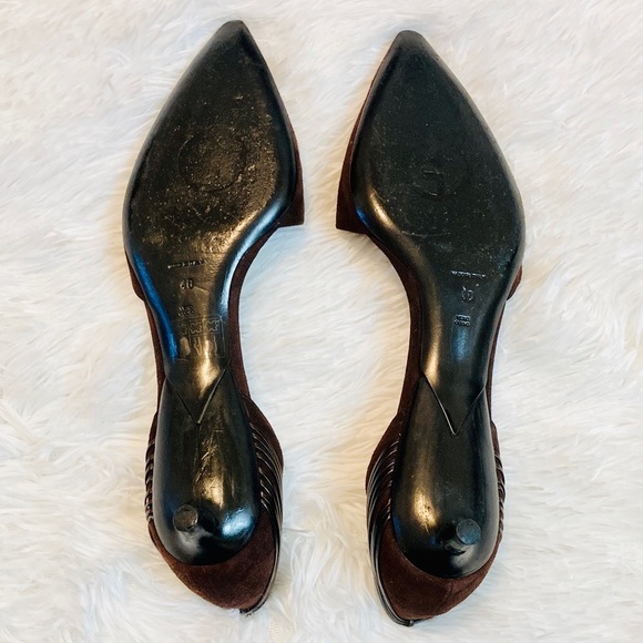 GIORGIO ARMANI Suede Leather Trim Embellishment D'Orsay Pumps - Picture 7 of 9